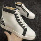 Louboutin-style red bottom shoes cl red bottom shoes european station export men's shoes rivet sneakers trendyflats breathable willow couple style