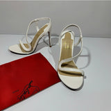 Louboutin-style red bottom shoes exportcl red bottom high heels socialite style elegant one-strap sandals socialite elegantsexy snake-shaped open-toe women's shoes