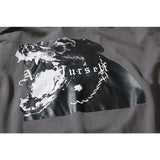 Kanye West Sunday Service Hoodie Dog Vintage Print Distressed Terry Hooded Sweater
