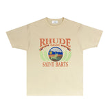 Rhude T Shirts Printed Trendy Pure Cotton
