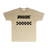 Rhude T Shirts Printed Trendy Pure Cotton