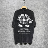 Amiri washed t-shirt note fan short sleeve
