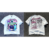 Men Vintage T-Shirts Vintage Washed Bieber Short Sleeves Vintage Casual