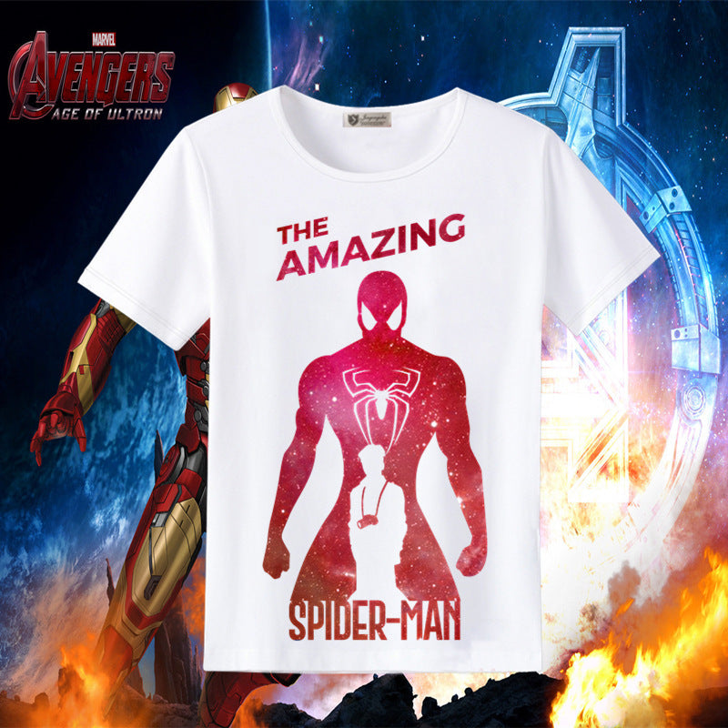 Marvel T Shirt Clothes Men's Marvel Movie Iron Man Short Sleeve T-shirt