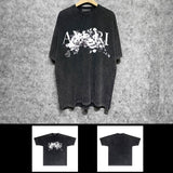 Amiri washed t-shirt colorless floral short sleeves