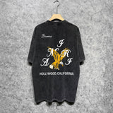 Amiri washed t-shirt hollywood eagle short sleeve