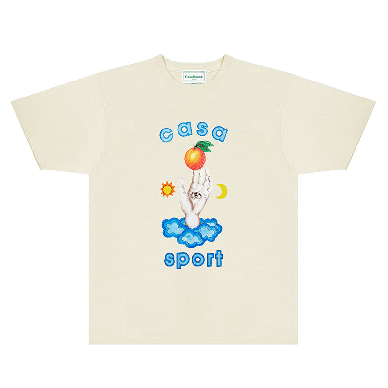 Casablanca T Shirts Fashion Print Street