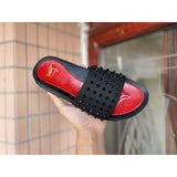 Louboutin-style red bottom shoes wind clmen's slippers red bottom non-slipabrasion resistant breathable fashiontrendy men's shoes hot style