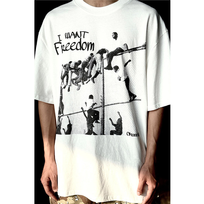Unisex T-Shirts Vintage Pursuit Free Print Loose T-Shirts