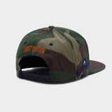 Trendy flat brimmed hat camouflage