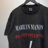SAINT MICHAEL Vintage T Shirt FALSE PERCEPTION x Marilyn Manson Lightning Vintage Short Sleeve