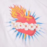 Palm Angels T Shirts Palm Angels Love Flame Short Sleeve Men's Loose T-shirt