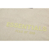 Fog Essentials T Shirts Spring/Summer FOG Season 9 Double Line Flocking Letter V-Neck Short Sleeves