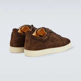 Louboutin-style red bottom shoes red bottom shoes cl suede leather low-top luxury brand sneakers fashion genuine leather dark brown casual shoes