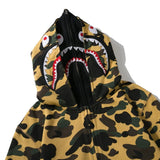 Bathing Ape Hoodie Shark Under the Stars Hooded Cardigan Zip Double Hat Camo Sweater Jacket