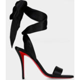 Louboutin-style red bottom shoes popular anchor cl studded red bottom shoes pointed toe cm high heels autum work export style women's shoes