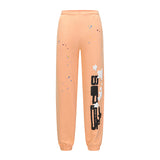 Sp5der Sweatpants Cobweb Puff Print Pure Cotton