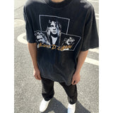 Mens Vintage T-Shirts VINTAGE Old Printed Crew Neck Short Sleeve T-Shirt
