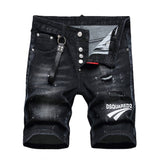 DSQ2 Short Jeans Ripped Stretch Denim Shorts
