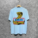 Amiri t shirts king cobra gold printing short sleeve