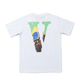 Vlone T Shirts Large V Printed Loose Couple Short Sleeve Men's and Women's T-shirt behind Flame Limit