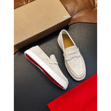 Louboutin-style red bottom shoes cl red bottom shoes mencasual loafers genuine leather slip-on loafers fashioneasiest for matchcasual shoes