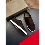Louboutin-style red bottom shoes clmen genuine leather slip-on sneakers fashioncasual loafers breathable abrasion resistantwork clothing men's shoes