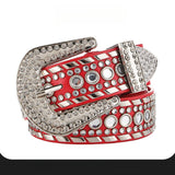 Hip-hop punk rhinestone belt punk style