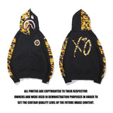 Shark Print Jacket Autumn And Winter Men'S And Women'S Casual Xo Printed Thin Sweater Baggy Coat
