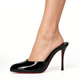 Louboutin-style red bottom shoes exportfrenchcl red bottom women's stiletto shoes sexy pointed toe flatsflats high heels fish mouth women's shoes