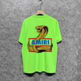 Amiri t shirts king cobra gold printing short sleeve
