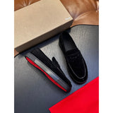 Louboutin-style red bottom shoes cl red bottom shoes mencasual loafers genuine leather slip-on loafers fashioneasiest for matchcasual shoes