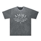 Amiri Washed Distressed T Shirt Printed Trendy Pure Cotton