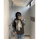 Mens Vintage T-Shirts Saint Michael Washing vintage Loose Hooded Sweater Hoodie