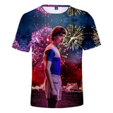 Stranger Things T Shirt Summer Stranger-Thing 3 3D Digital Casual Short Sleeve T-shirt