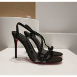 Louboutin-style red bottom shoes high version clbest sellingfrench one-strap sandals socialite elegant rhinestone sexy red bottom high heels open toe high heels