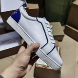 Louboutin-style red bottom shoes european station cl electric embroidery rivets red bottom sneakers easiest for matchtrendycouple style casual shoes guangdong