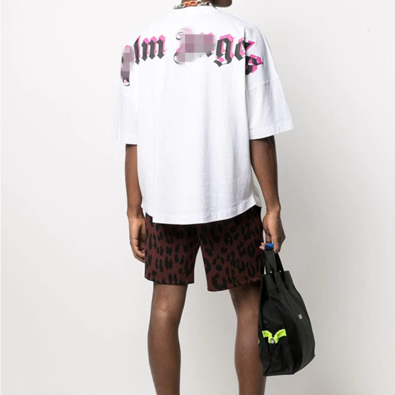 Palm Angels T Shirts Wholesale Printed Men's Loose Short Sleeve T-shirt