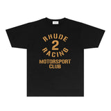 Rhude T Shirts Printed Trendy Pure Cotton