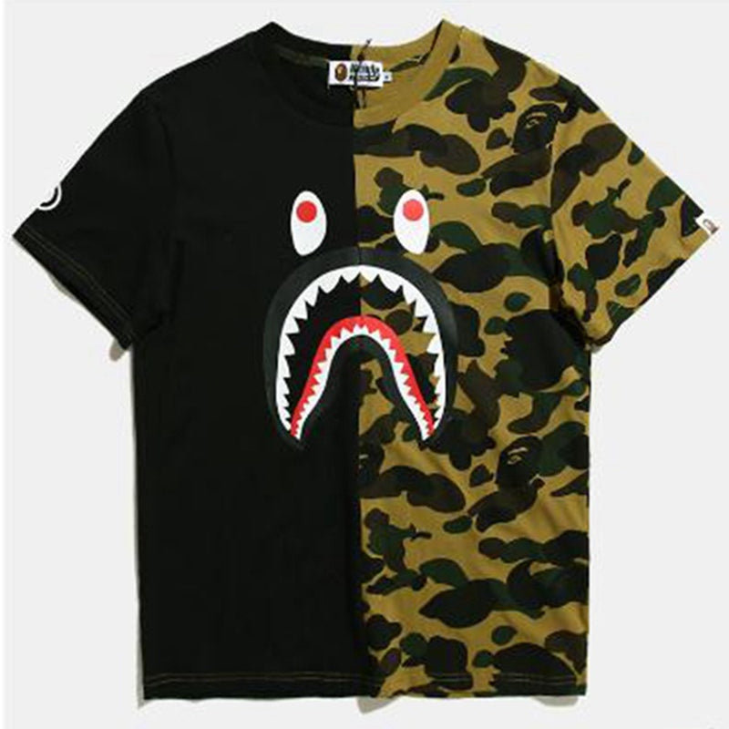 WGM Shirt Spring and Summer Color Matching Printed Short Sleeve T-shirt