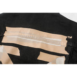 Arrow Denim Jacket Jean Coat off Ow White Tape Arrow Men and Women Couple Denim Jacket Coat Owt