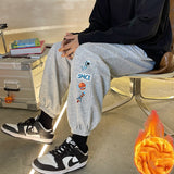 Men Pants Men Autumn and Winter Thickened plus Velvet Loose Sports and Leisure