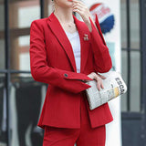 Women Autumn Uniform Designs Formal Style Office Lady Bussiness Attire Work Suit Suit
