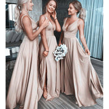 Bridesmaid Dress Summer Strap Deep V Midaxi Dresses