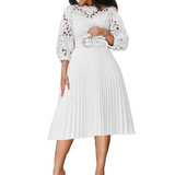 Nina Parker plus Size Dresses plus Size Lace Sexy Cutout Pleated Dress