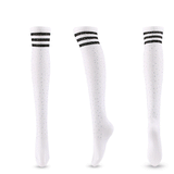 Winter Thick Knit Thigh High Socks Long Stockings Boot Knee Socks Long Women's Socks Striped High Cotton Socks