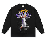Kobe Shirt Kobe Black Mamba Basketball Jersey Printed Long Sleeve T-shirt Loose Heavy round Neck