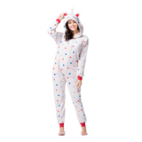 Hoodies Blankets Cartoon One-Piece Pajama Flannel Unicorn