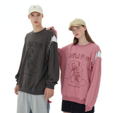 Preppy Aesthetic Sweatshirt Couple Sweater Bear round Neck Top for Men