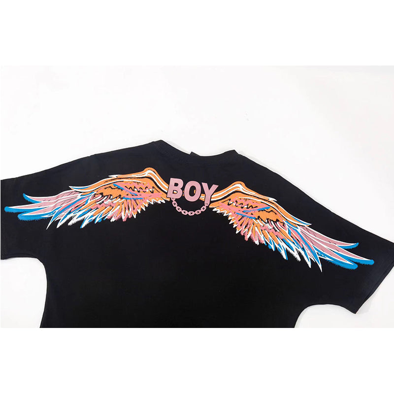 Boylondon T Shirt Training Practice Fashion Slim Wings